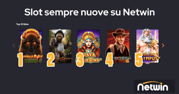 Netwin Slot: le Migliori e le Novità da Giocare con Bonus